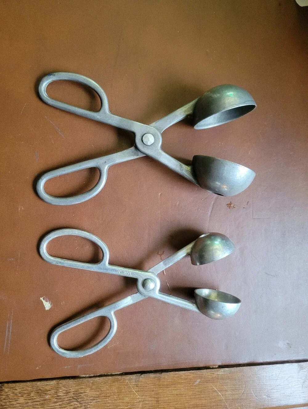 2 Vintage Cast Aluminum Meatball Maker Kitchen Utensil Tool Taiwan/Japan